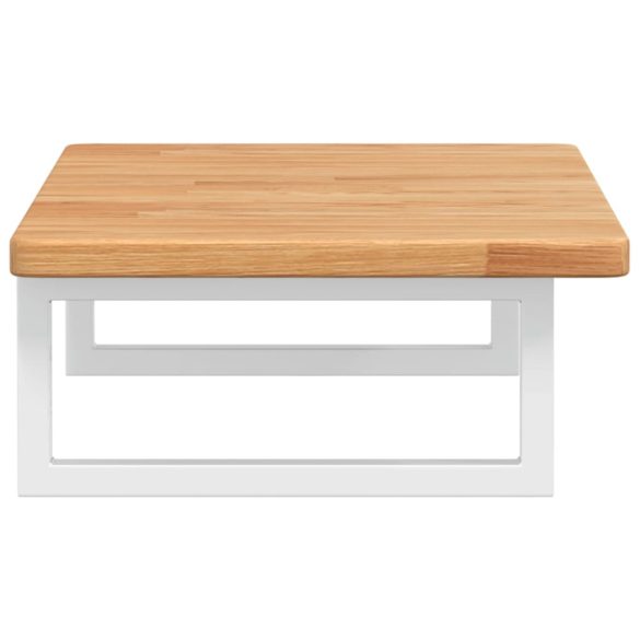 acél és tömör tölgyfa falra szerelhető mosdópolc