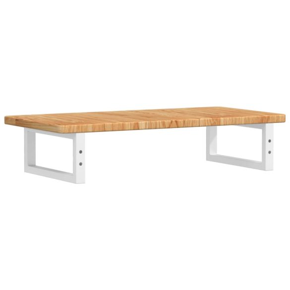 acél és tömör tölgyfa falra szerelhető mosdópolc