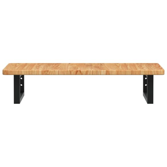 acél és tömör tölgyfa falra szerelhető mosdópolc