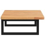 acél és tömör tölgyfa falra szerelhető mosdópolc