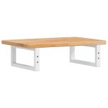 acél és tömör tölgyfa falra szerelhető mosdópolc