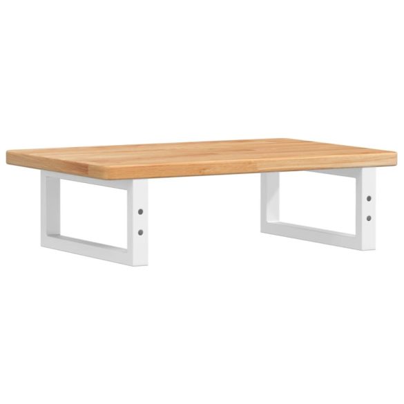 acél és tömör tölgyfa falra szerelhető mosdópolc