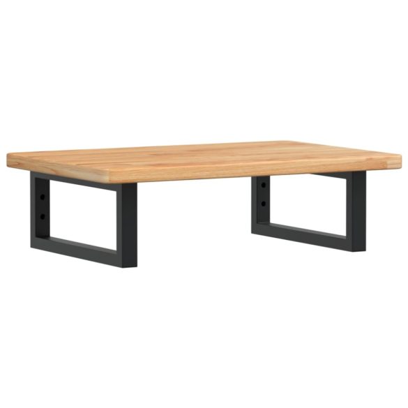 acél és tömör tölgyfa falra szerelhető mosdópolc