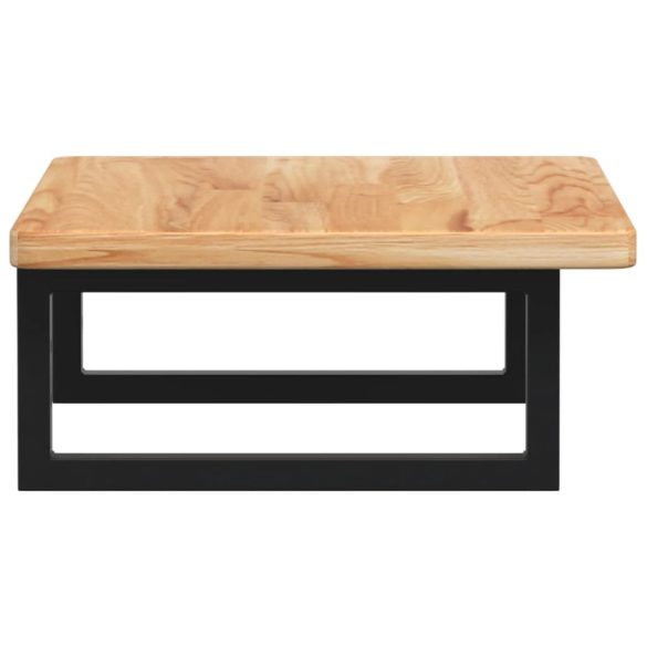 acél és tömör tölgyfa falra szerelhető mosdópolc