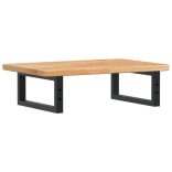 acél és tömör tölgyfa falra szerelhető mosdópolc