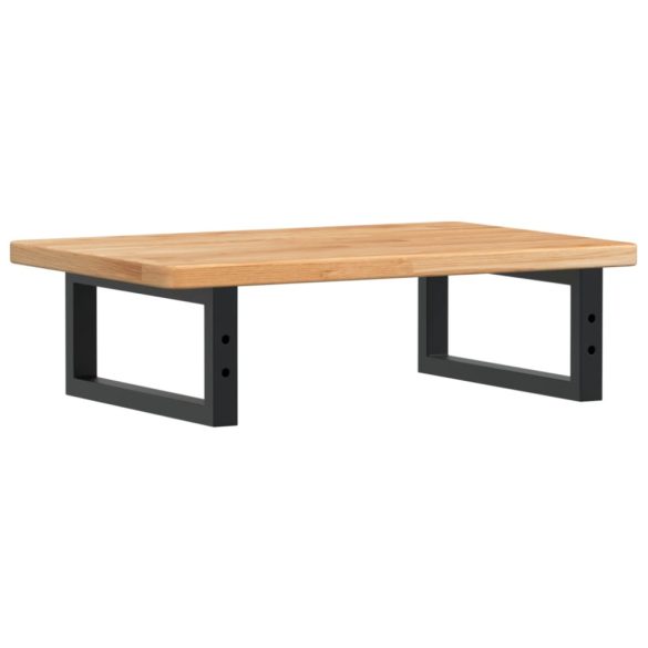 acél és tömör tölgyfa falra szerelhető mosdópolc