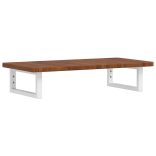 acél és tömör tölgyfa falra szerelhető mosdópolc