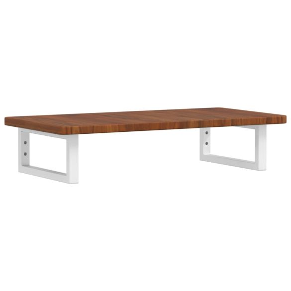 acél és tömör tölgyfa falra szerelhető mosdópolc