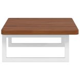 acél és tömör tölgyfa falra szerelhető mosdópolc