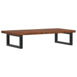 acél és tömör tölgyfa falra szerelhető mosdópolc