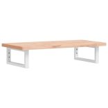 acél és tömör bükkfa falra szerelhető mosdópolc