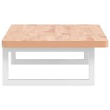 acél és tömör bükkfa falra szerelhető mosdópolc