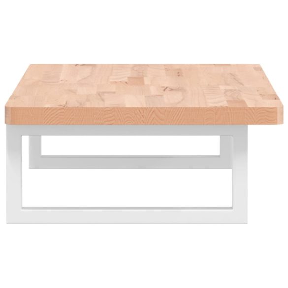 acél és tömör bükkfa falra szerelhető mosdópolc