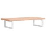 acél és tömör bükkfa falra szerelhető mosdópolc