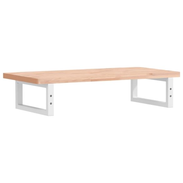 acél és tömör bükkfa falra szerelhető mosdópolc