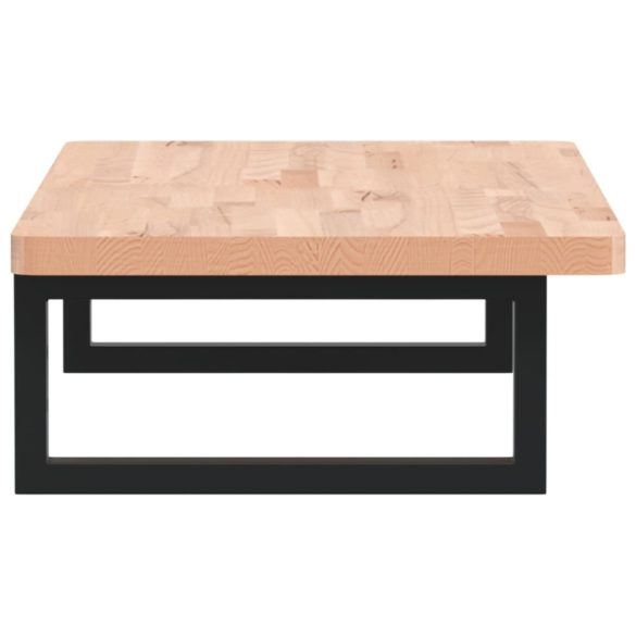 acél és tömör bükkfa falra szerelhető mosdópolc