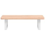 acél és tömör bükkfa falra szerelhető mosdópolc