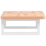 acél és tömör bükkfa falra szerelhető mosdópolc