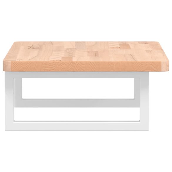 acél és tömör bükkfa falra szerelhető mosdópolc