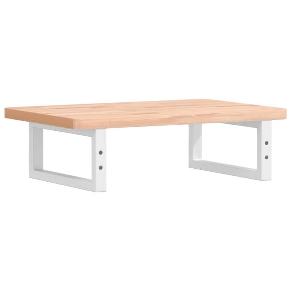 acél és tömör bükkfa falra szerelhető mosdópolc