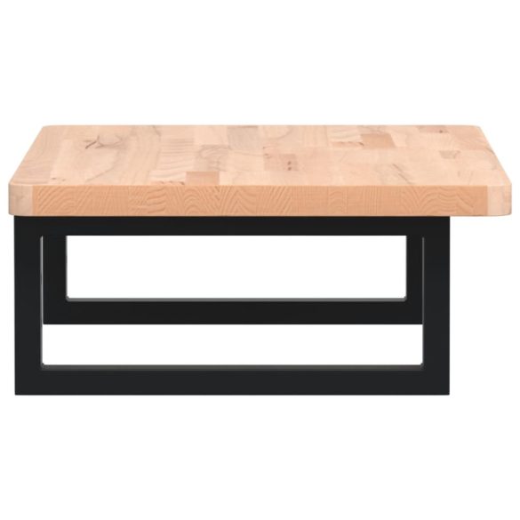 acél és tömör bükkfa falra szerelhető mosdópolc