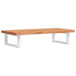 acél és tömör bükkfa falra szerelhető mosdópolc