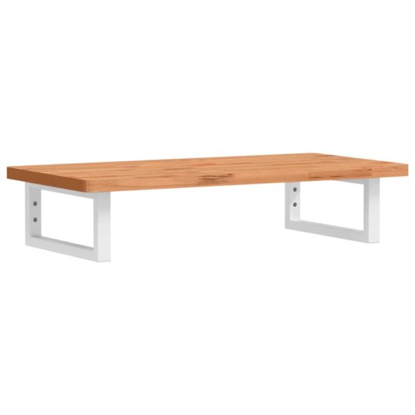 acél és tömör bükkfa falra szerelhető mosdópolc