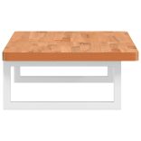 acél és tömör bükkfa falra szerelhető mosdópolc