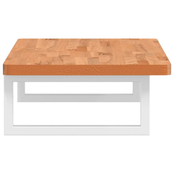 acél és tömör bükkfa falra szerelhető mosdópolc