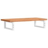 acél és tömör bükkfa falra szerelhető mosdópolc