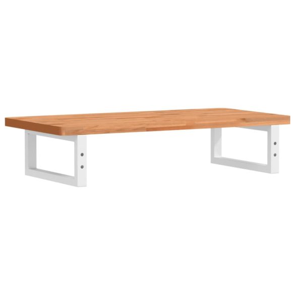 acél és tömör bükkfa falra szerelhető mosdópolc