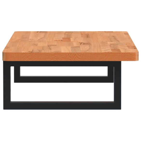 acél és tömör bükkfa falra szerelhető mosdópolc