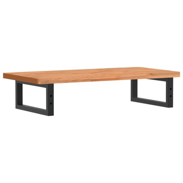 acél és tömör bükkfa falra szerelhető mosdópolc