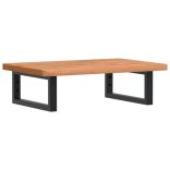 acél és tömör bükkfa falra szerelhető mosdópolc