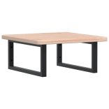 acél és tömör tölgyfa falra szerelhető mosdópolc