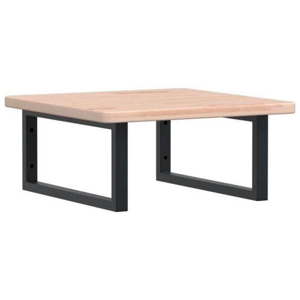 acél és tömör tölgyfa falra szerelhető mosdópolc