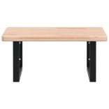 acél és tömör tölgyfa falra szerelhető mosdópolc