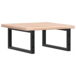 acél és tömör tölgyfa falra szerelhető mosdópolc