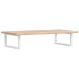 acél és tömör tölgyfa falra szerelhető mosdópolc