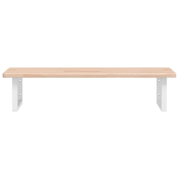 acél és tömör tölgyfa falra szerelhető mosdópolc