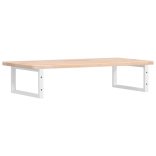 acél és tömör tölgyfa falra szerelhető mosdópolc