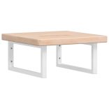 acél és tömör tölgyfa falra szerelhető mosdópolc