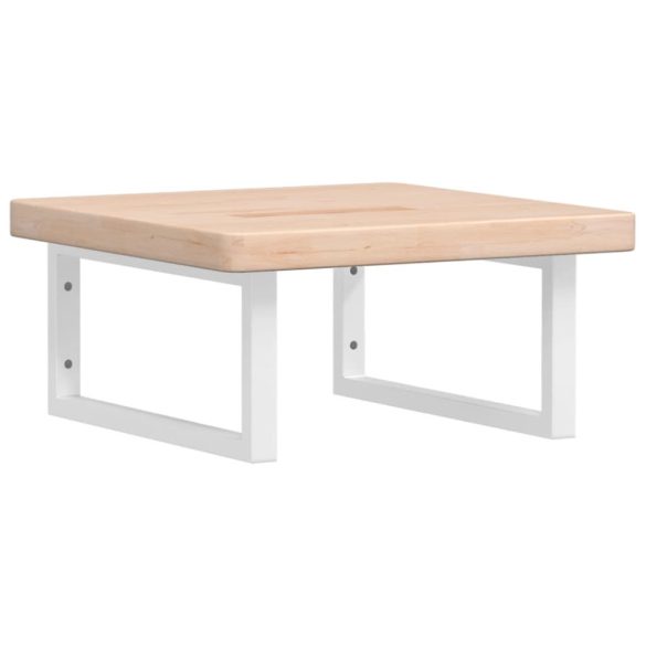 acél és tömör tölgyfa falra szerelhető mosdópolc