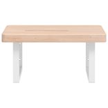 acél és tömör tölgyfa falra szerelhető mosdópolc