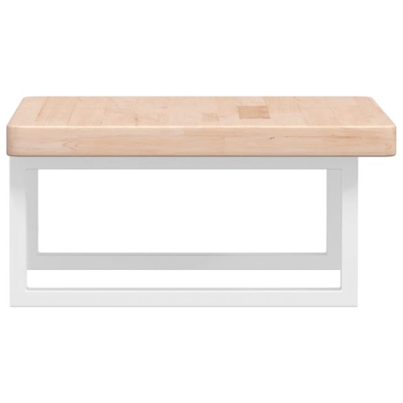 acél és tömör tölgyfa falra szerelhető mosdópolc