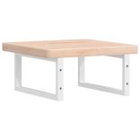 acél és tömör tölgyfa falra szerelhető mosdópolc