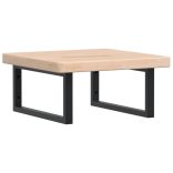 acél és tömör tölgyfa falra szerelhető mosdópolc