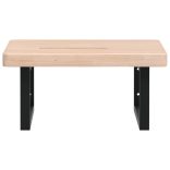 acél és tömör tölgyfa falra szerelhető mosdópolc