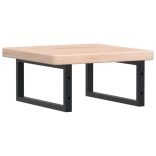 acél és tömör tölgyfa falra szerelhető mosdópolc