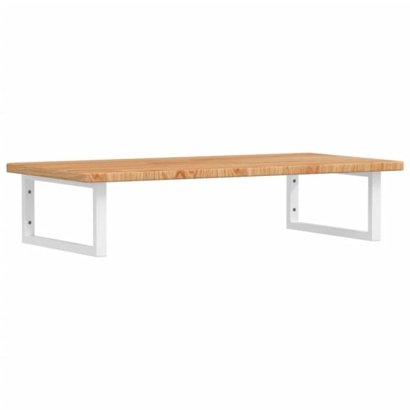 acél és tömör tölgyfa falra szerelhető mosdópolc